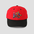 Load image into Gallery viewer, Skateboard Cafe Cheers 6 Panel Cap Red / Black
