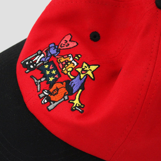 Skateboard Cafe Cheers 6 Panel Cap Red / Black