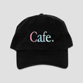 Load image into Gallery viewer, Skateboard Cafe Wayne Embroidered 6 Panel Cap Black
