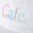 Load image into Gallery viewer, Skateboard Cafe Wayne Embroidered 6 Panel Cap White
