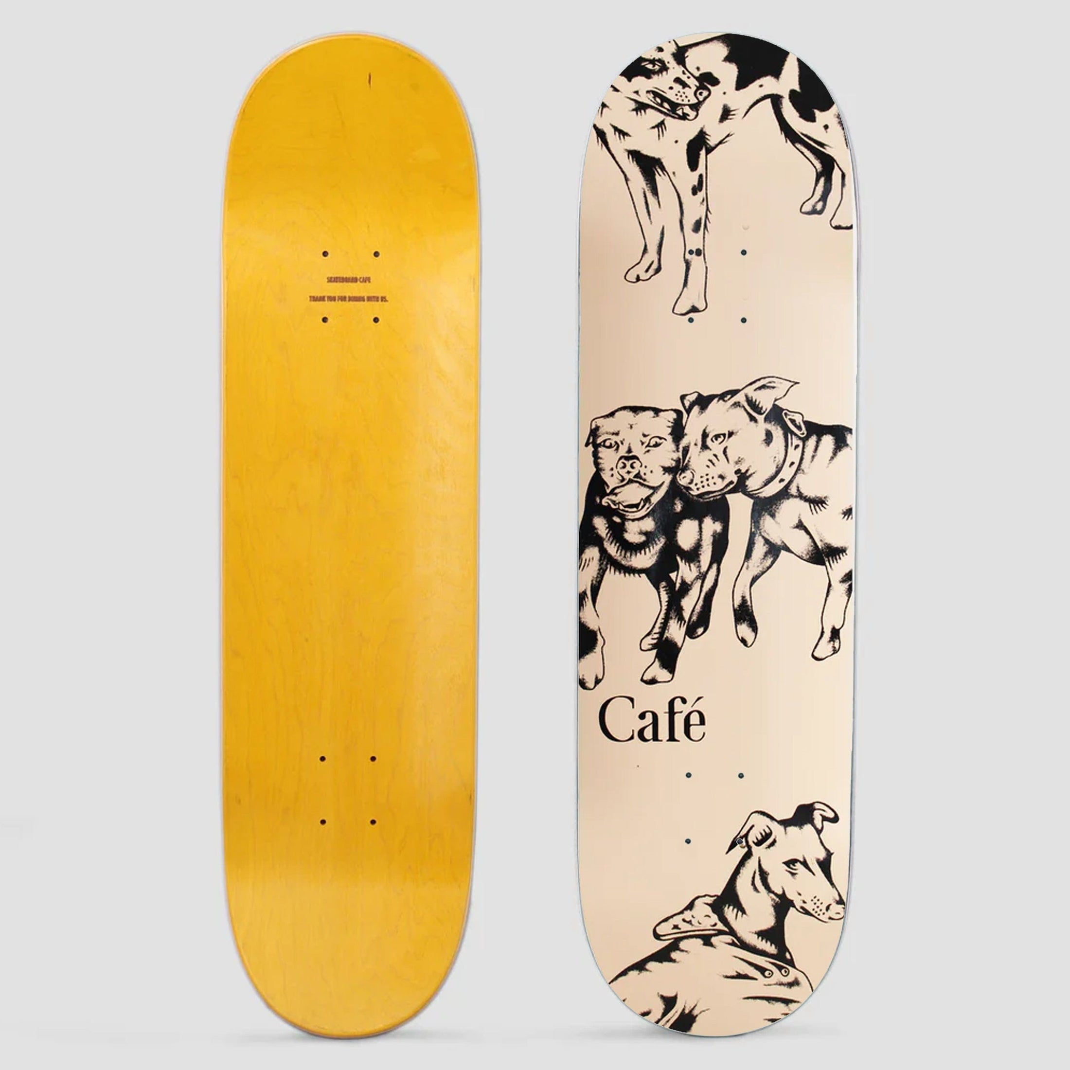 Skateboard Cafe 8.0 Pooch Skateboard Deck Cream