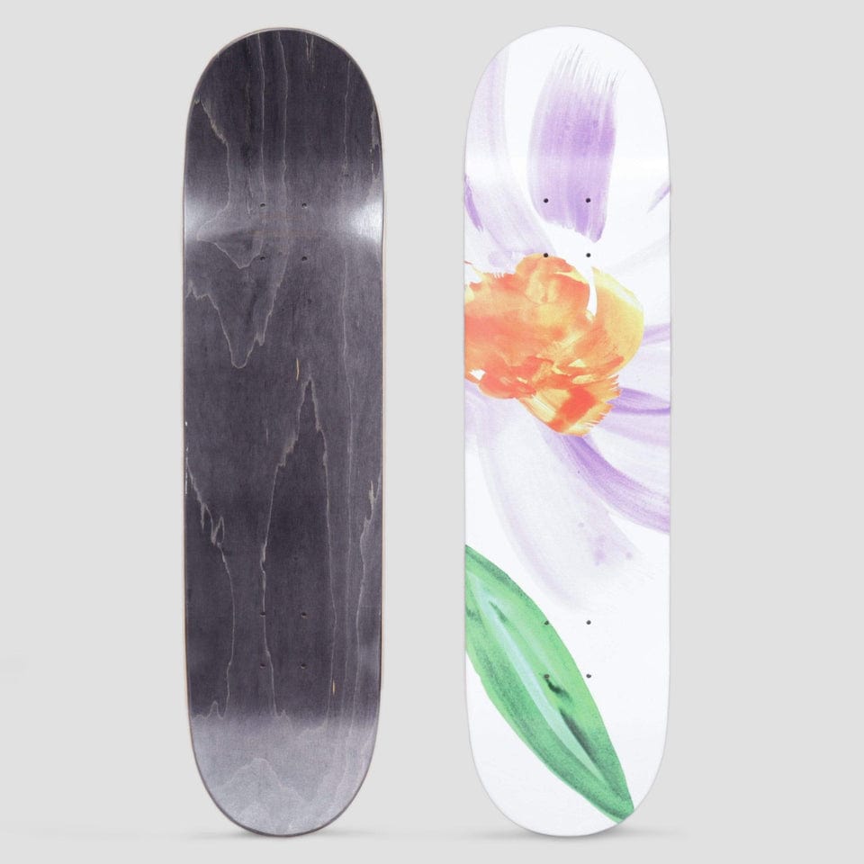 Skateboard Cafe 8.125 Floral Skateboard Deck White