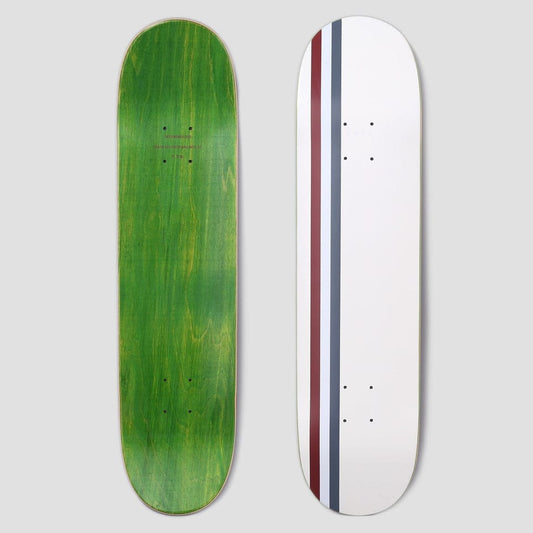 Skateboard Cafe 8.125 Stripe Skateboard Deck Cream / Burgundy / White / Navy
