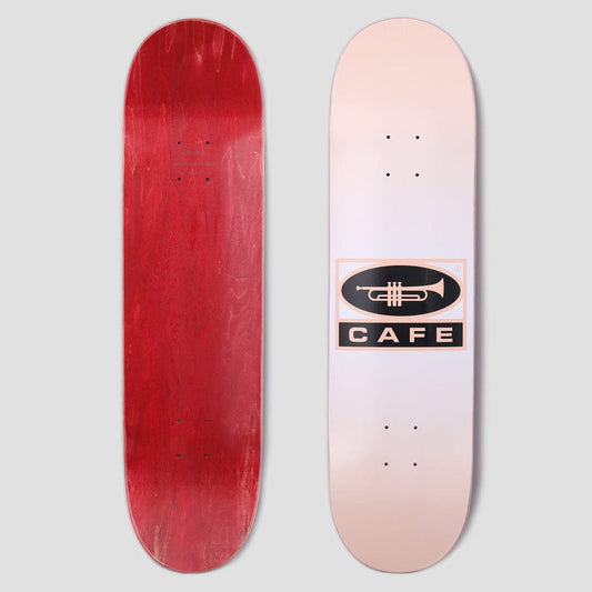 Skateboard Cafe 8.125 Trumpet Logo Skateboard Deck Peach / White Fade