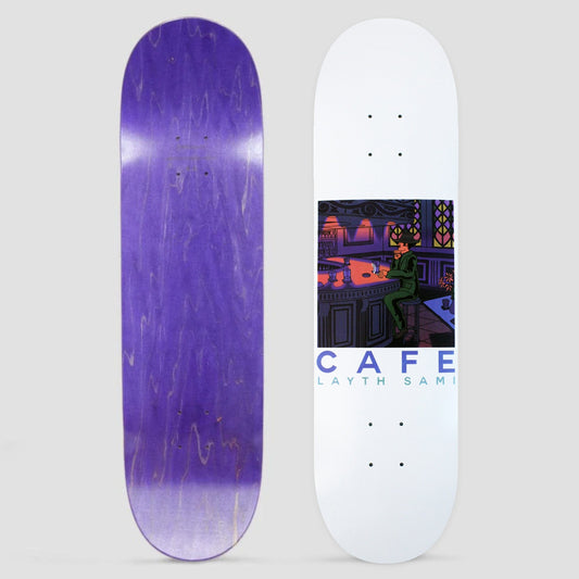 Skateboard Cafe 8.5 Layth Sami Barfly Skateboard Deck White