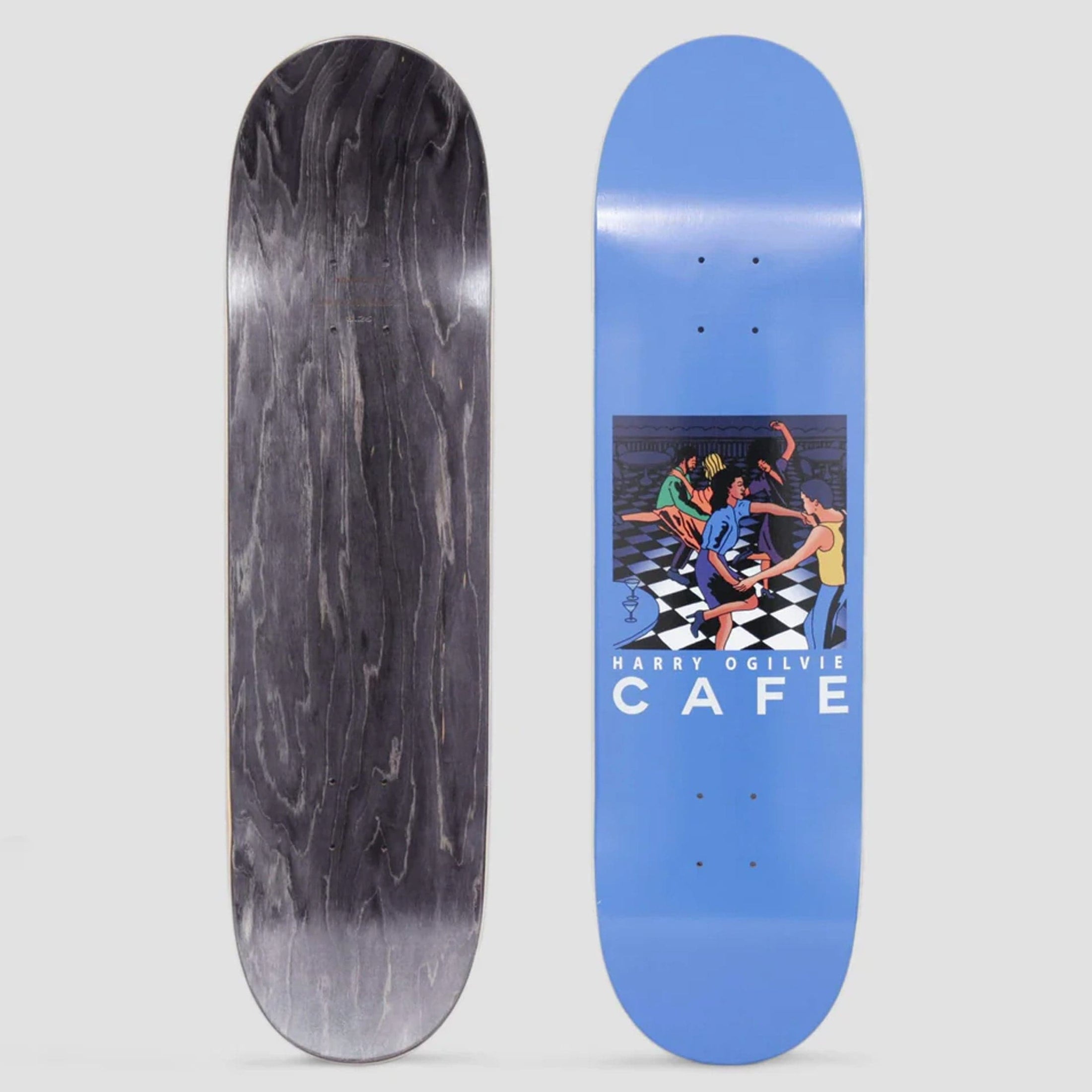 Skateboard Cafe 8 Harry Ogilvie Old Duke Skateboard Deck Blue