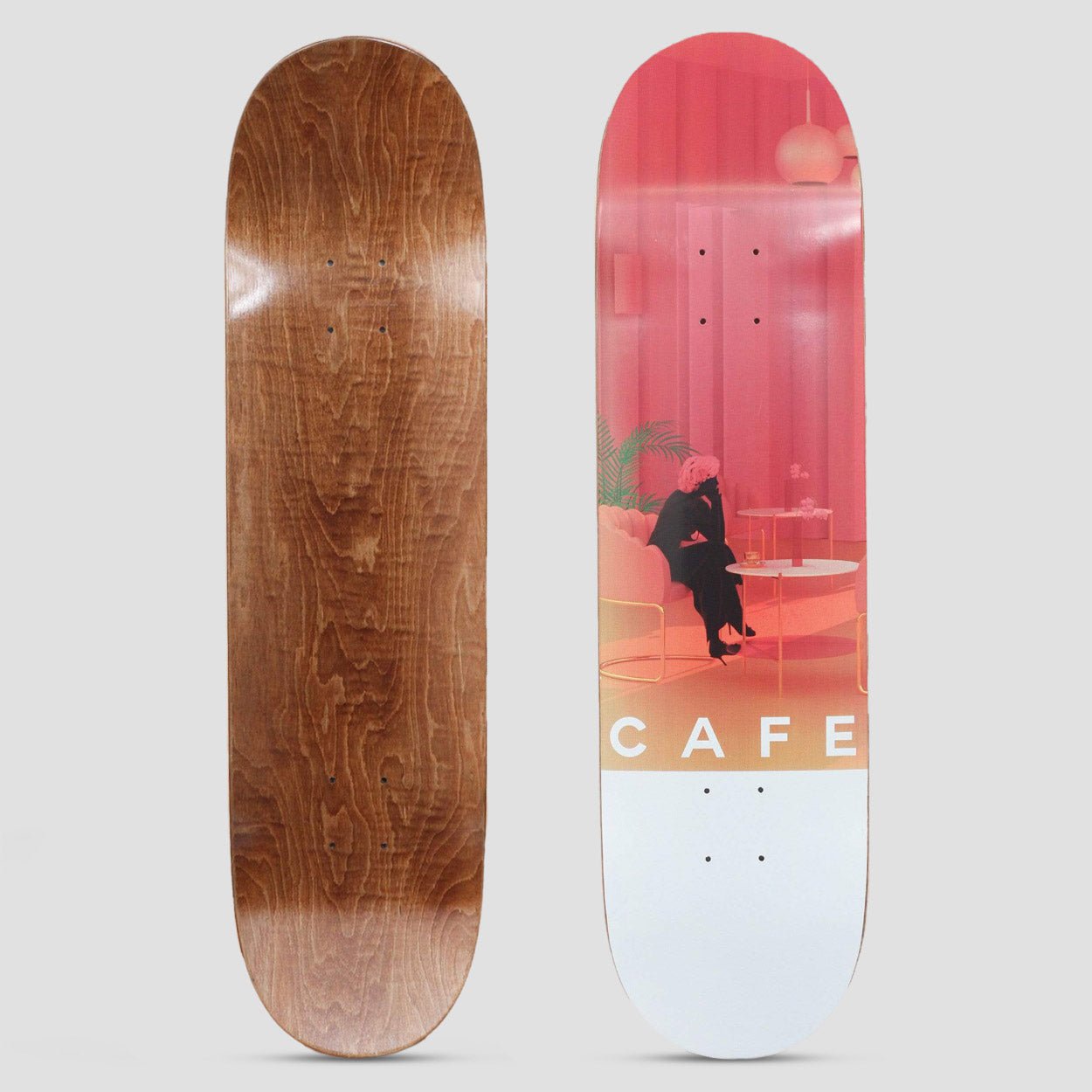 Skateboard Cafe 8 Unexpected Beauty Skateboard Deck Pink
