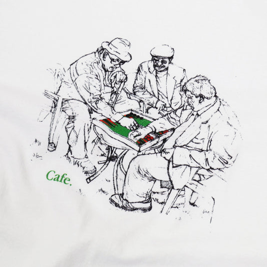 Skateboard Cafe Backgammon T-Shirt White