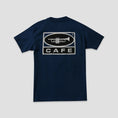 Load image into Gallery viewer, Skateboard Cafe Trumpet Logo T-Shirt Navy
