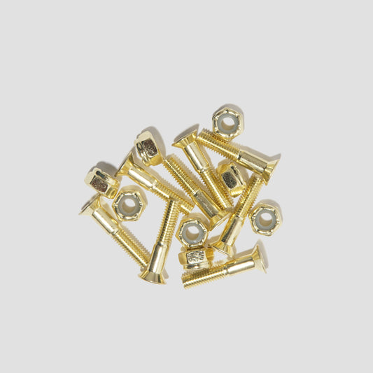 Slam City Skates 1 Inch Allen Skateboard Bolts Gold