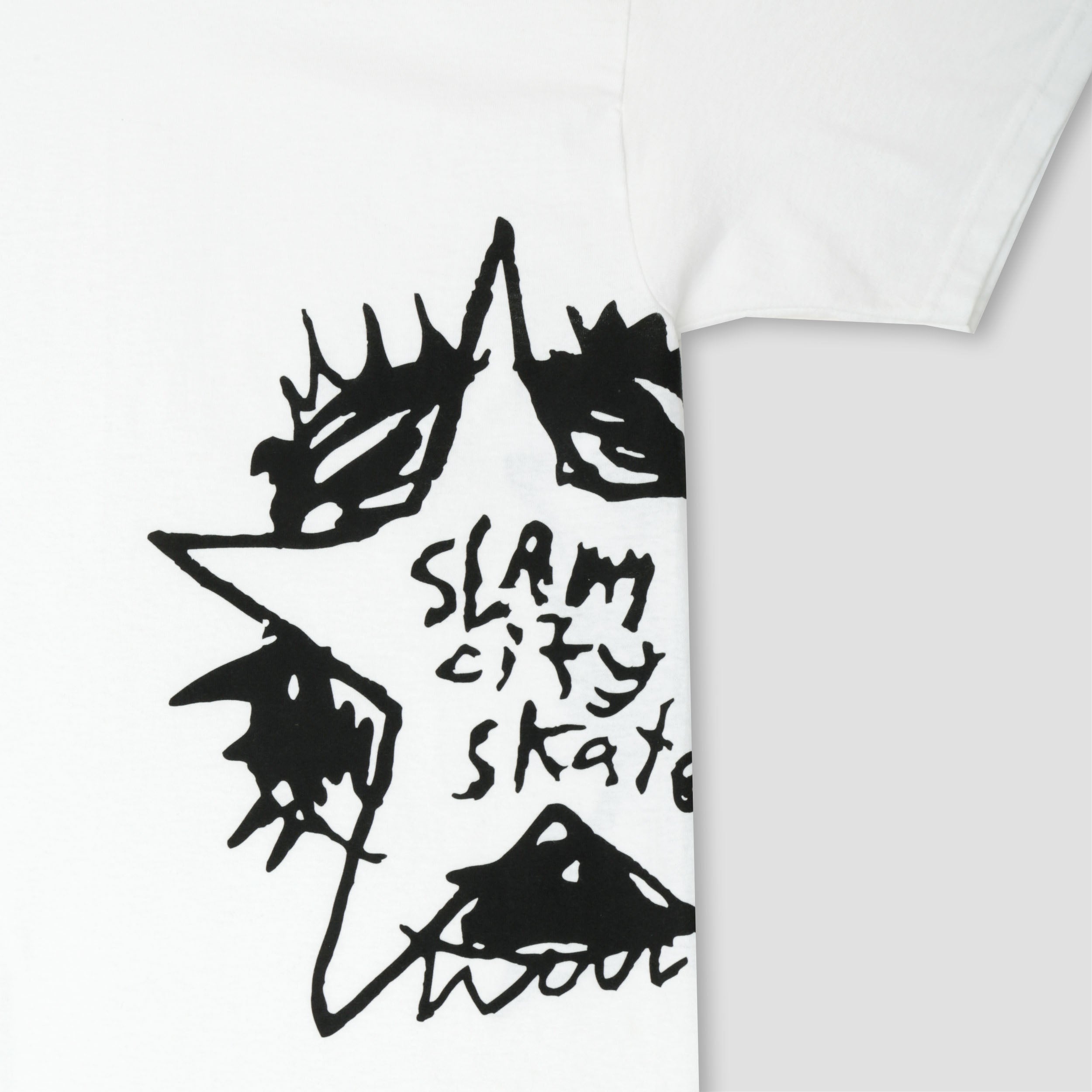 Slam City Skates Side Swank Star T-Shirt White