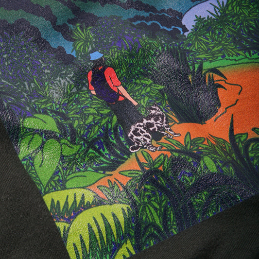 Skateboard Cafe Mountains T-Shirt Forest Green