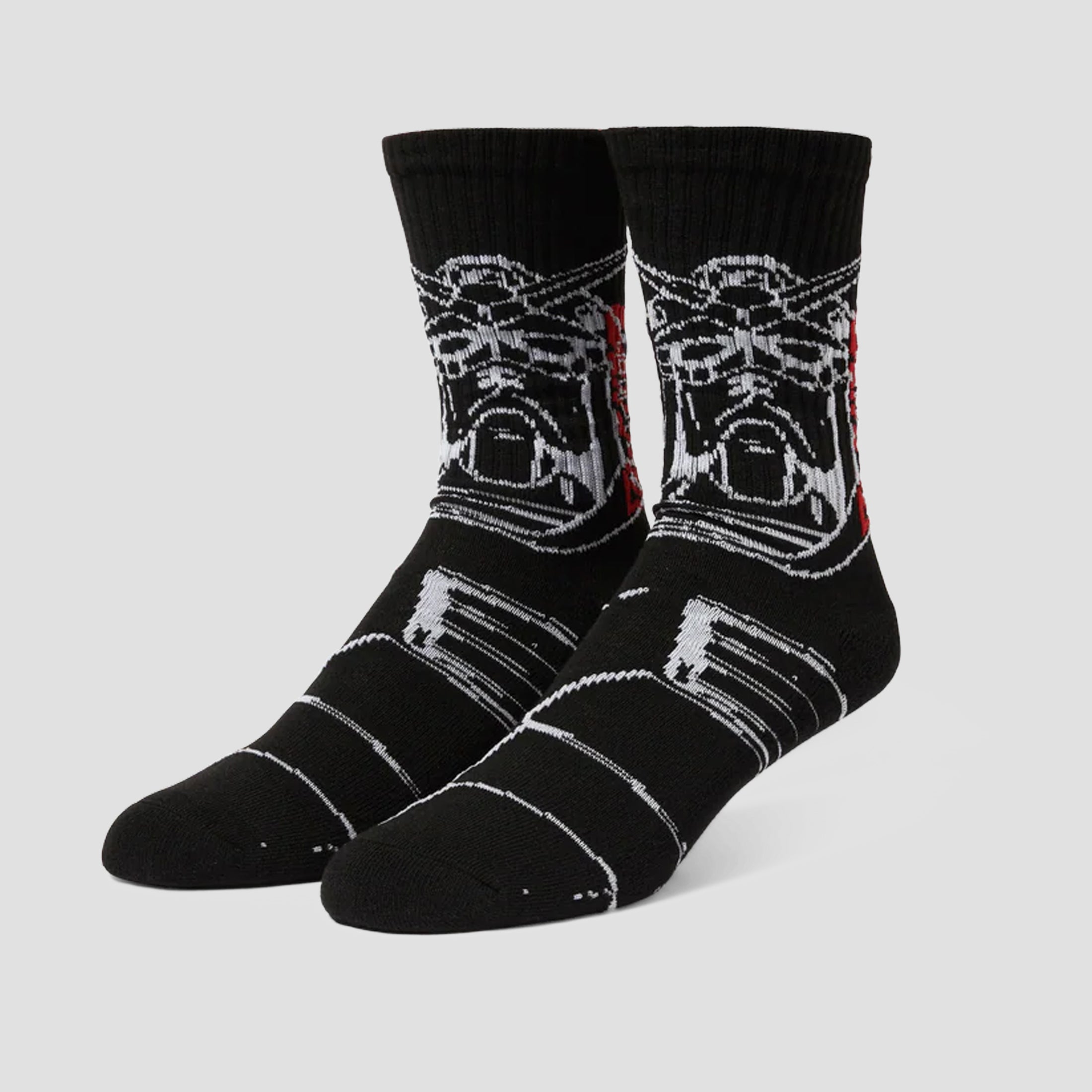 HUF RX-78 Glow Crew Sock Black
