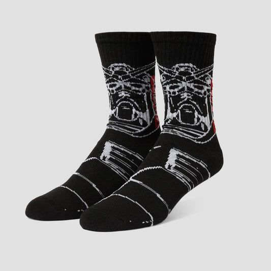HUF RX-78 Glow Crew Sock Black