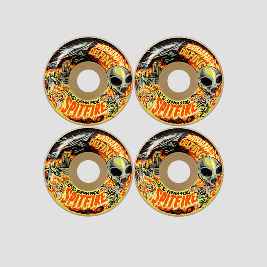 Spitfire 54mm Fabiana Invasion F4 99 Conical Full Skateboard Wheels Natural
