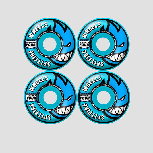 Spitfire 55mm Team Colors F4 99 Radial Full Skateboard Wheels Light Blue