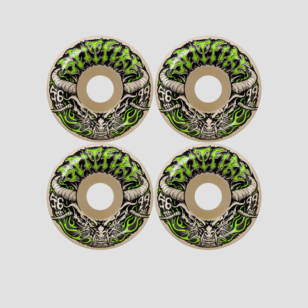 Spitfire 56mm Team Demon Redux F4 99 Conical Full Skateboard Wheels Natural