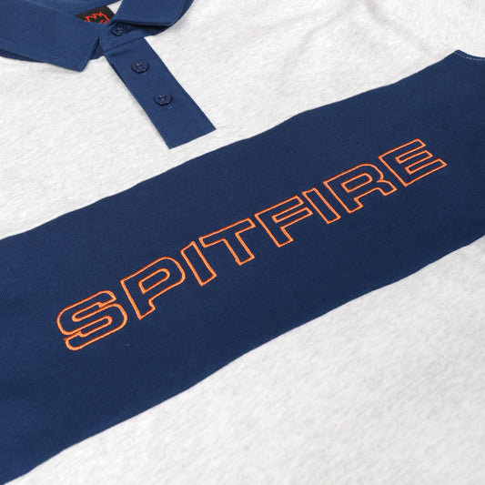 Spitfire Geary Rugby Shirt Heather / Navy / Orange