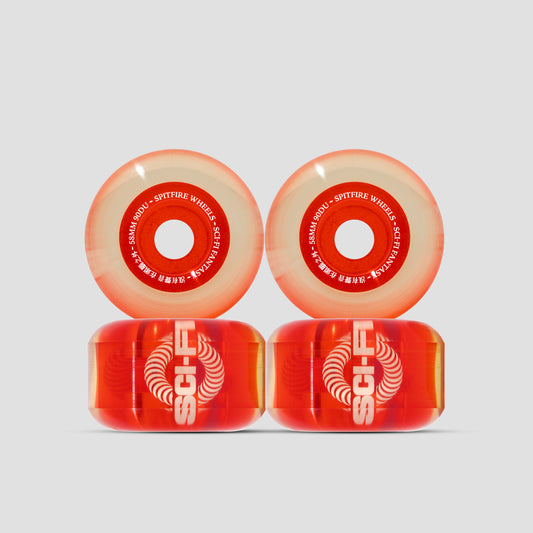 Spitfire 58mm Sapphire Sci-Fi Skateboard Wheels Orange