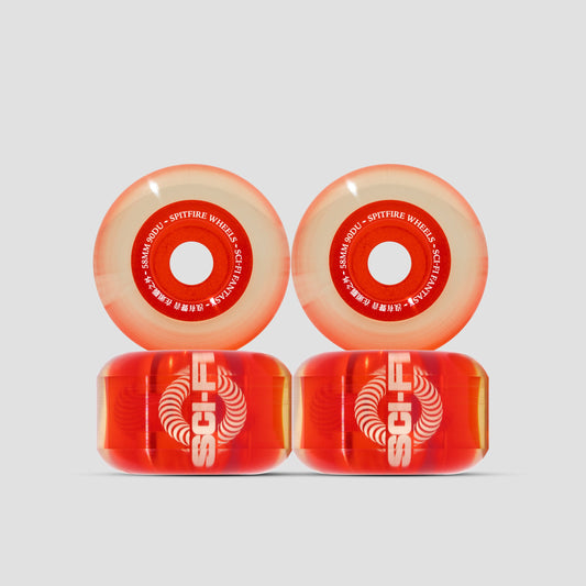 Spitfire 58mm Sapphire Sci-Fi Skateboard Wheels Orange
