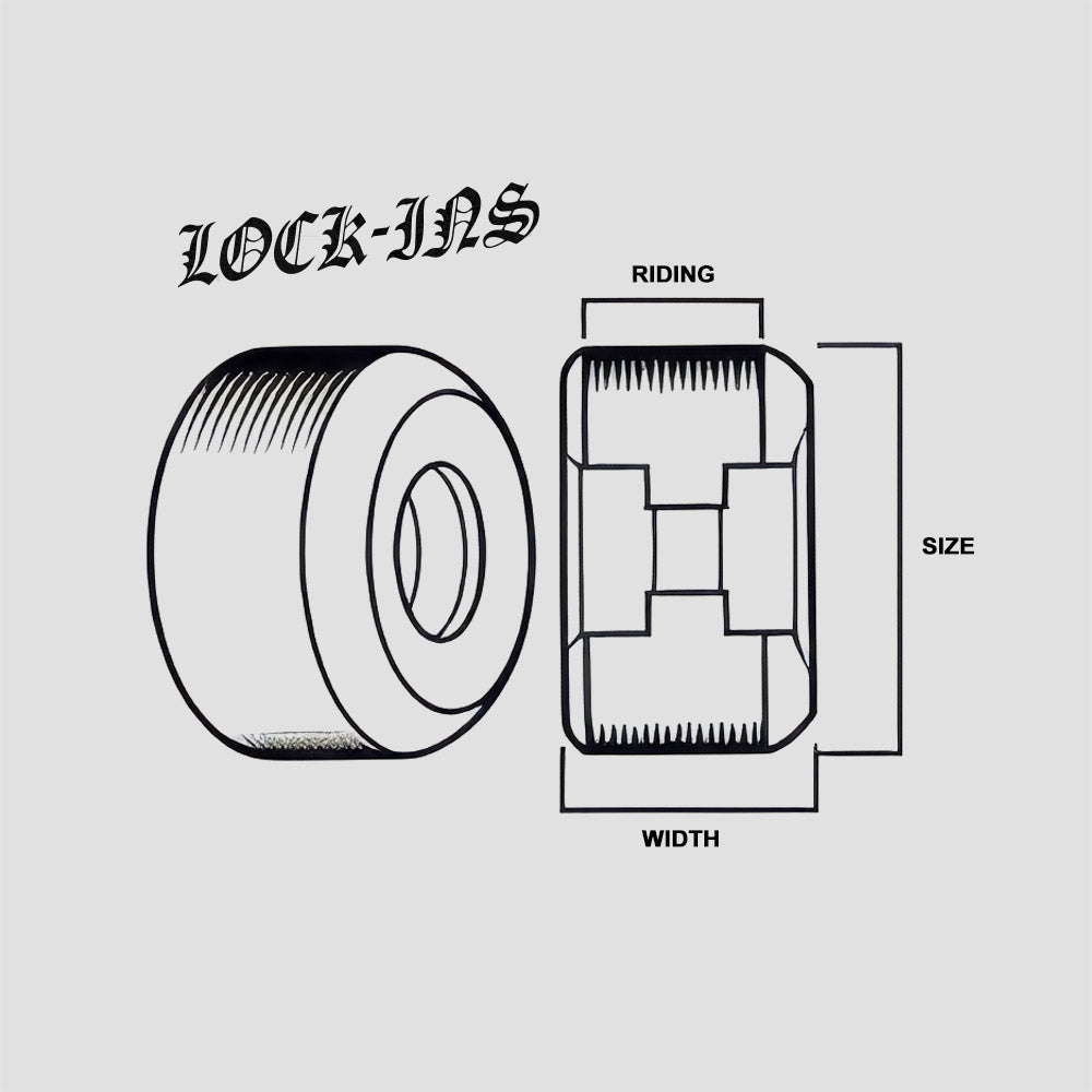 Spitfire 55mm 101DU Formula Four Lock Ins Wheels Natural