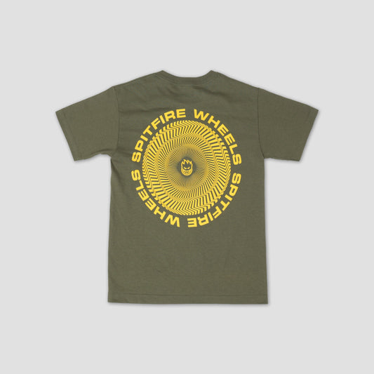 Spitfire Classic Vortex T-Shirt Military Green / Yellow