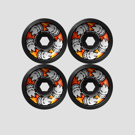 Spitfire 58mm Team Multiball 80Hd Superwide Skateboard Wheels Black