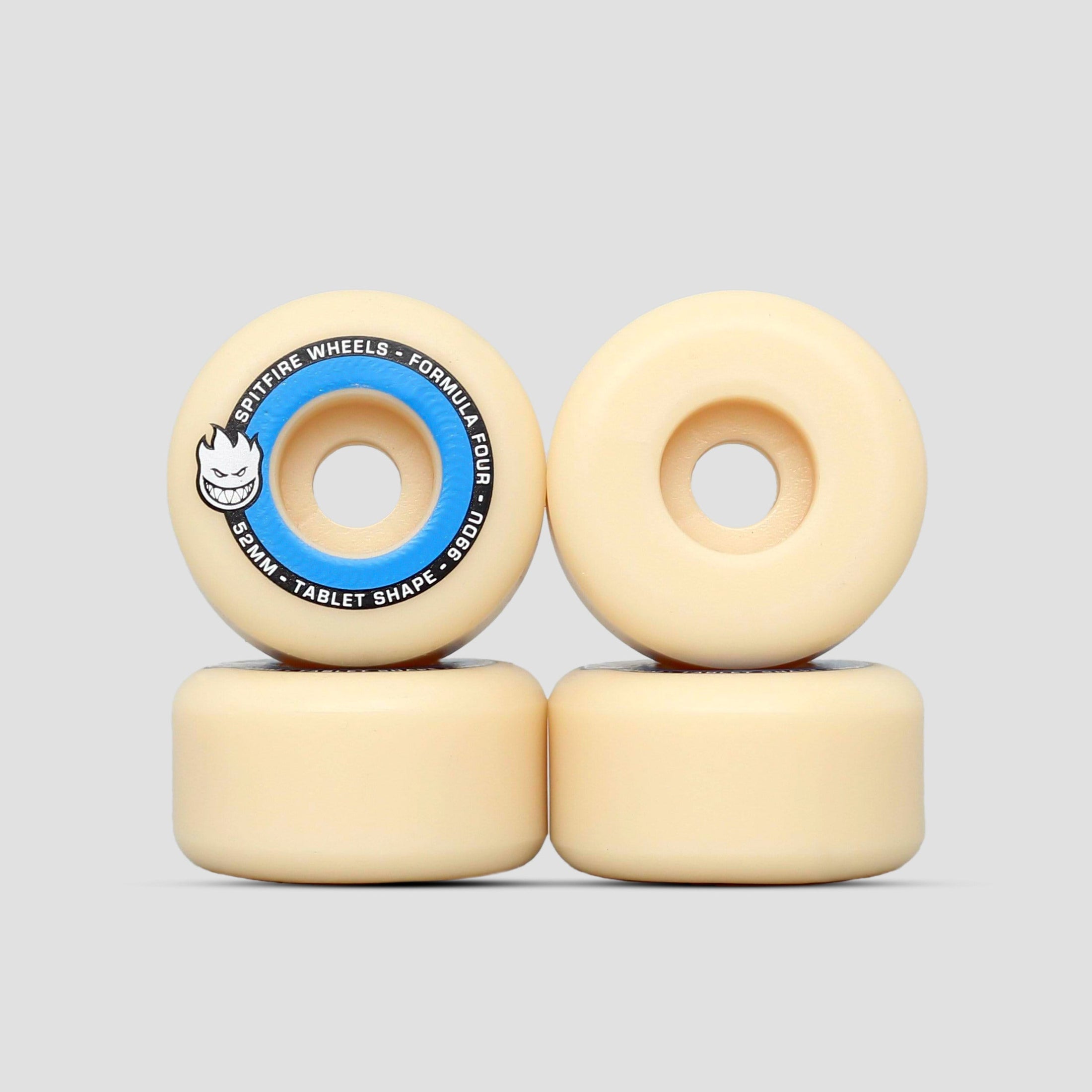 Spitfire 52mm 99DU Formula Four Tablet Wheels Natural