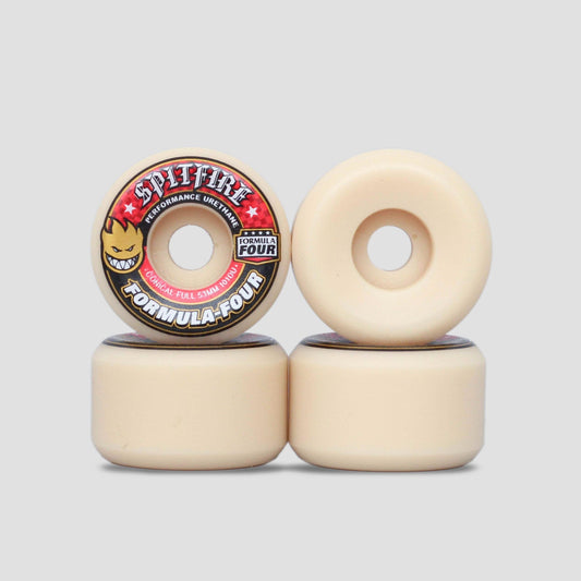 Spitfire 53mm 101DU Formula Four Conical Full Skateboard Wheels Natural
