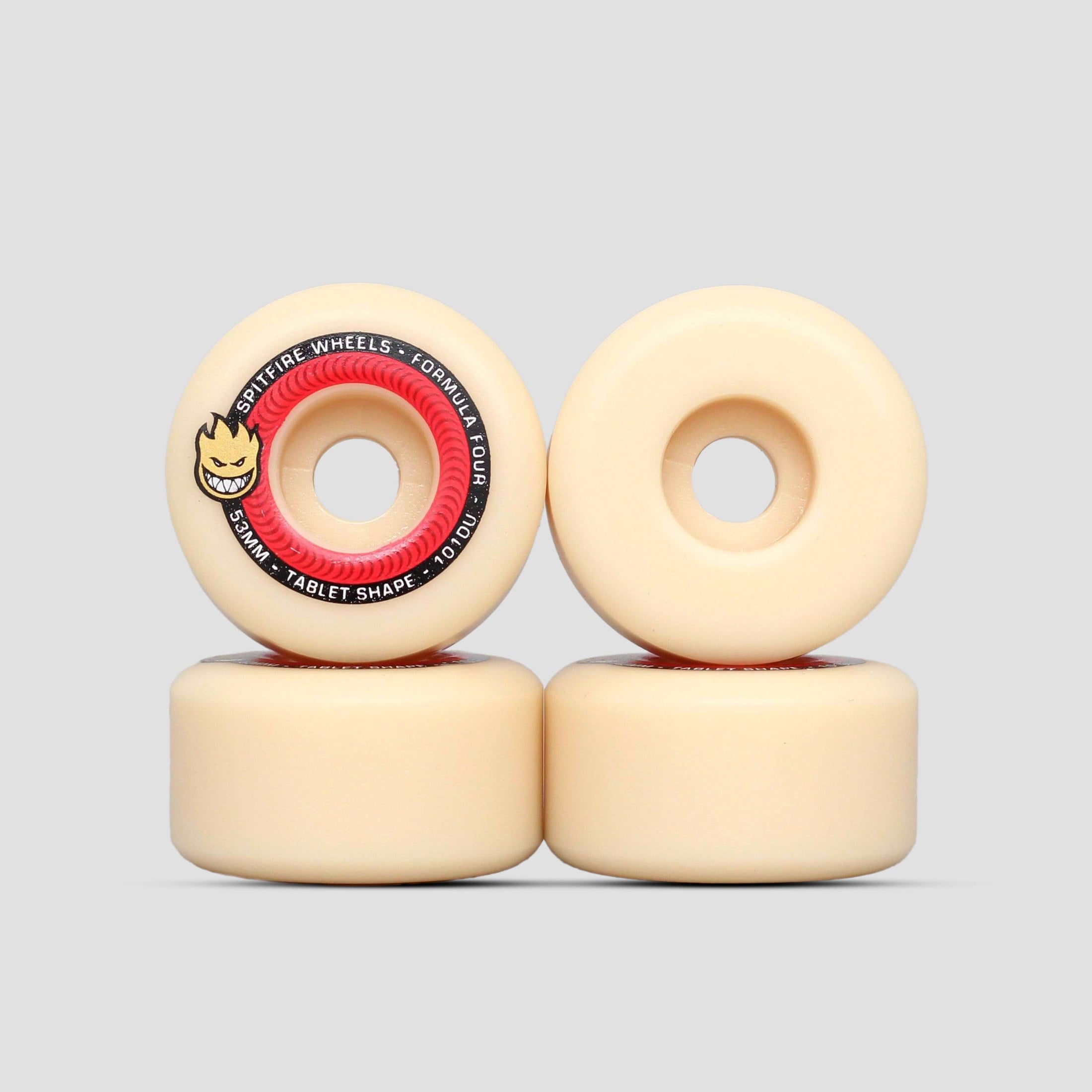 Spitfire 53mm 101DU Formula Four Tablet Wheels Natural