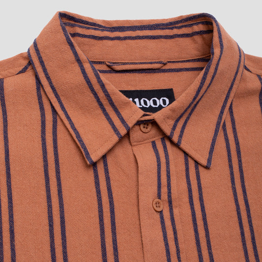 GX1000 Short Sleeve Button Down Shirt Brown