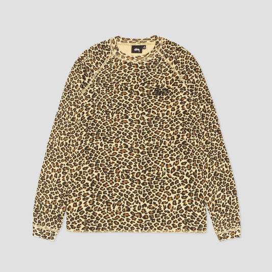 Stussy Raglan Thermal Basic Stock Longsleeve Leopard
