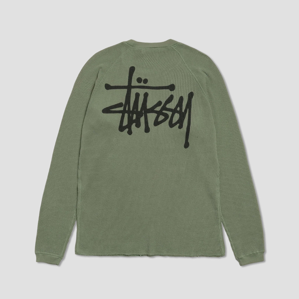 Stussy Raglan Thermal Longsleeve T-Shirt Sage