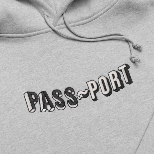 PassPort Sunken Logo Embroidery Hood Ash