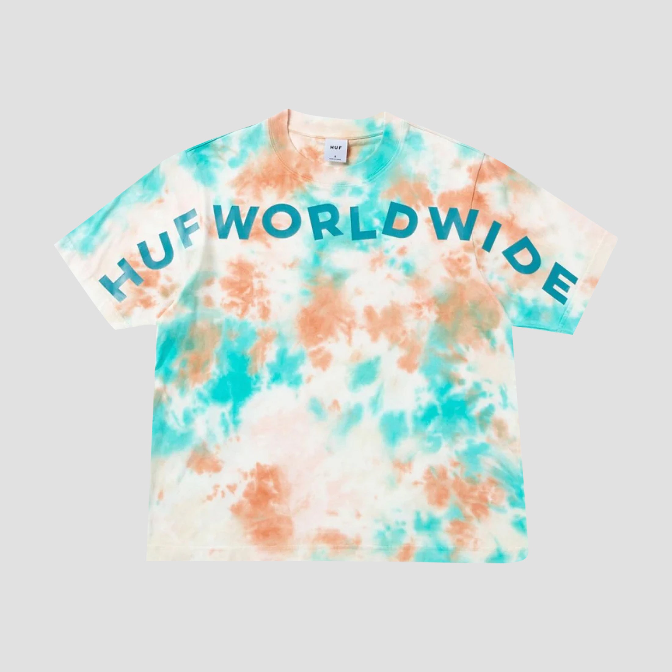 HUF Worldwide Tie Dye Shortsleeve Relax T-Shirt Natural