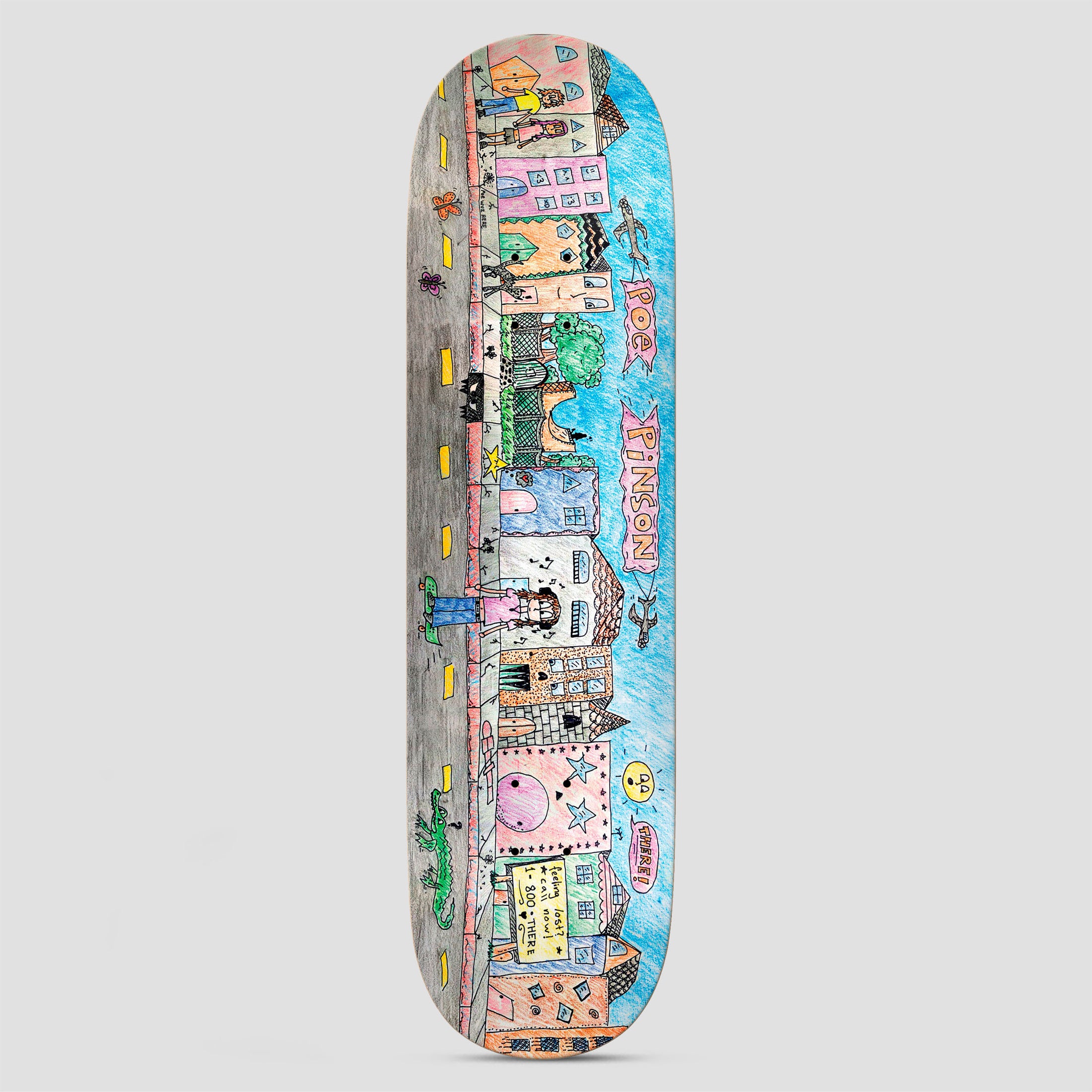 There 8.25 Poe Poe Wuz Here Skateboard Deck Multi