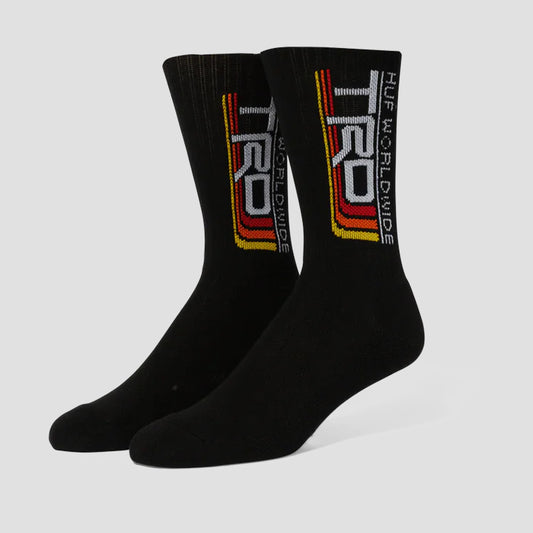 HUF Trd Logo Crew Sock Black