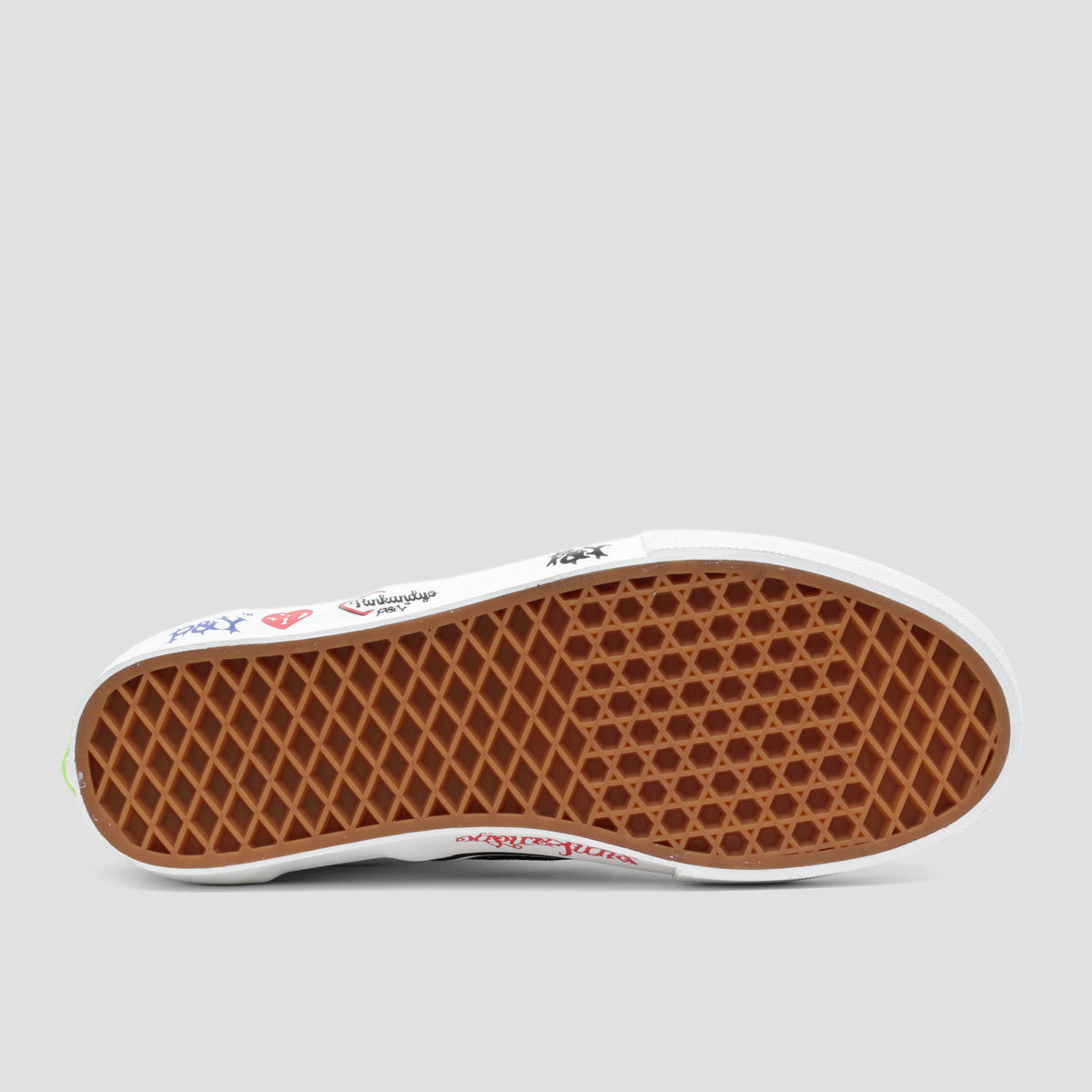 Vans X Punkandyo Skate Slip On Skate Shoes Black / White