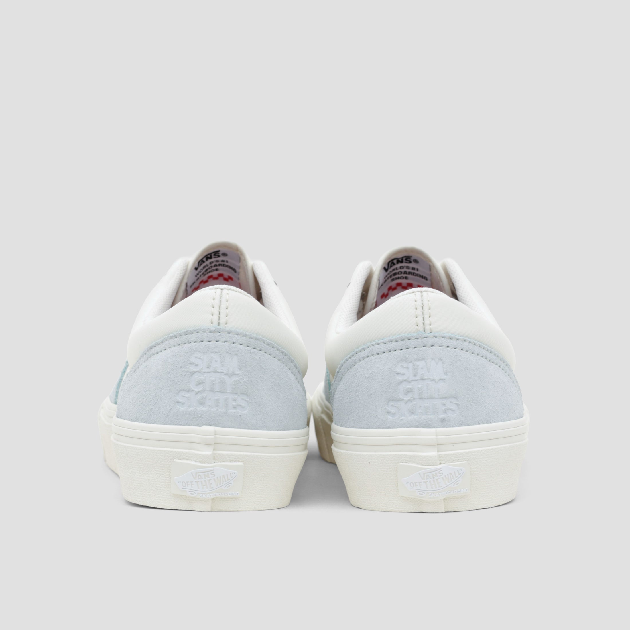 Vans X Slam City Skates Era Skate Shoes Blue / Marshmallow