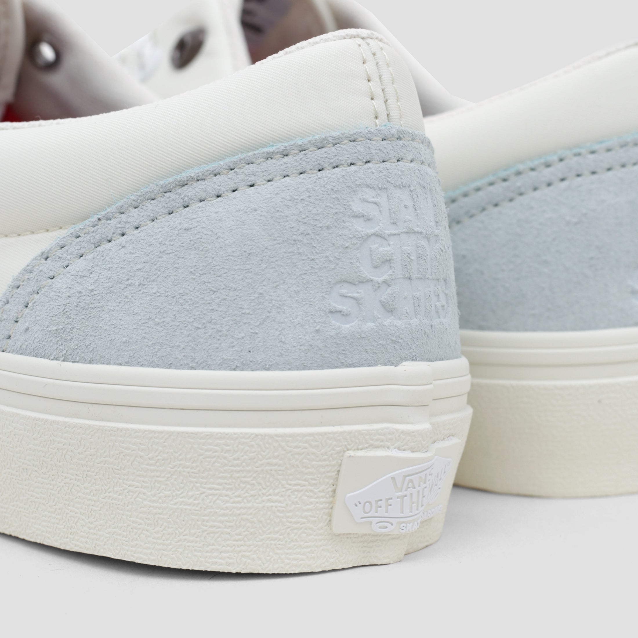 Vans X Slam City Skates Era Skate Shoes Blue / Marshmallow