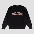 Load image into Gallery viewer, Welcome Student Embroidered Pigment Dyed Crew Black
