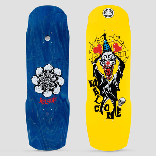 Welcome 10.0 Crazy Tony on Totem Skateboard Deck Neon Yellow