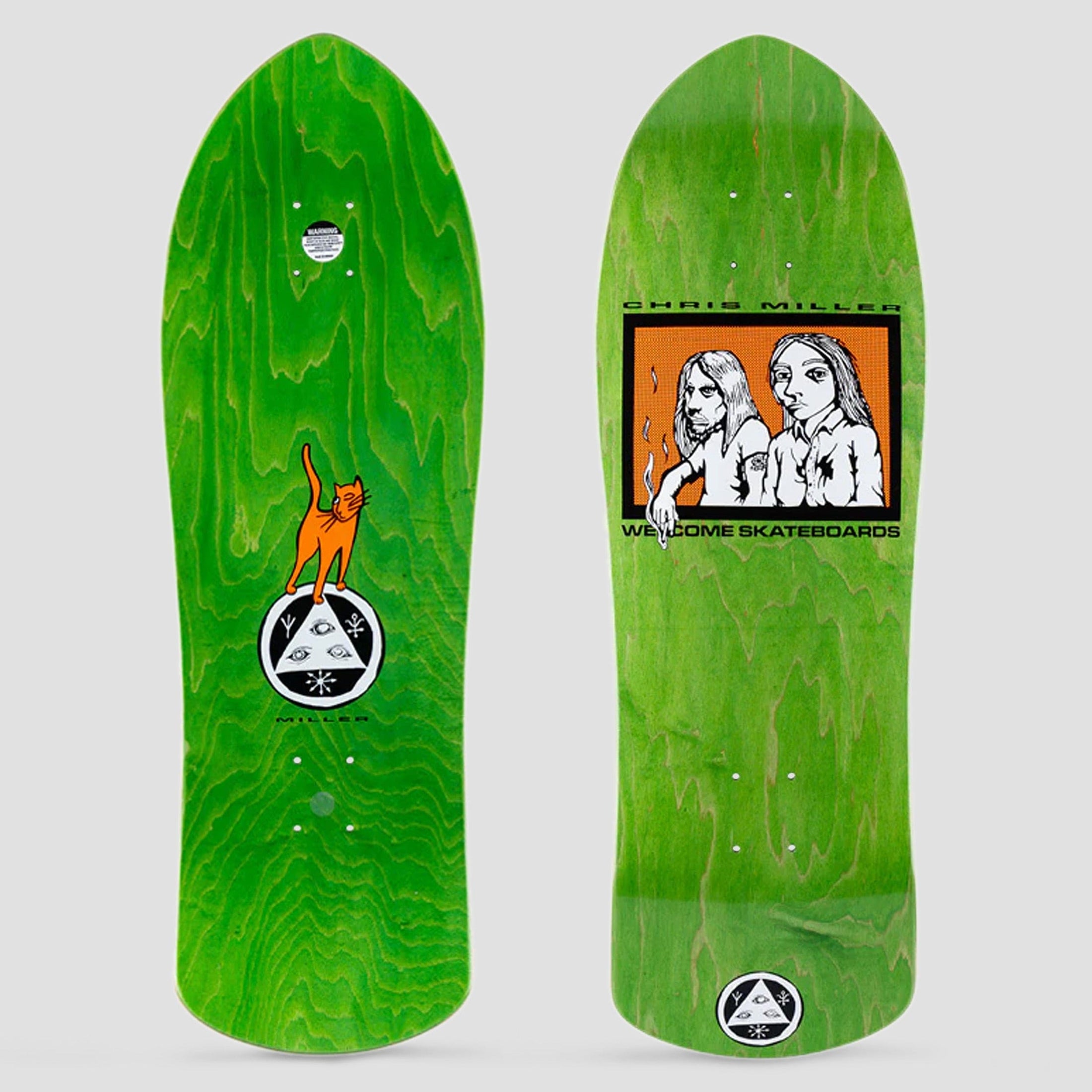 Welcome 10.0 Miller Couple on Crossbone Skateboard Deck