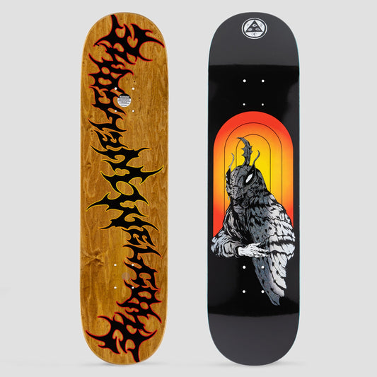 Welcome 8.25 Mothman on Evil Twin Skateboard Deck Black / Glitter Foil