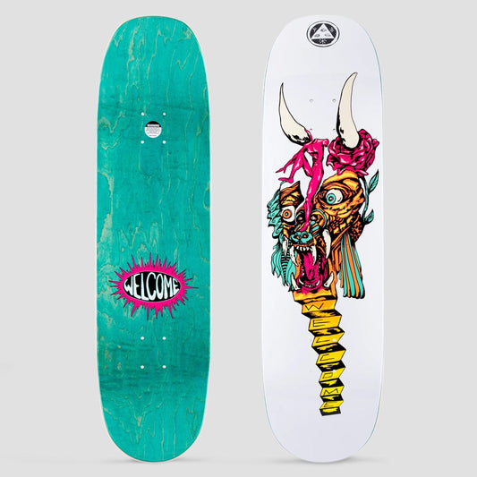 Welcome 8.5 Beauty on Moontrimmer 2.0 Skateboard Deck White