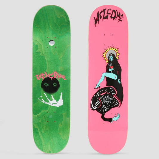 Welcome 8.5 Call Mary on Labrys Skateboard Deck Pink