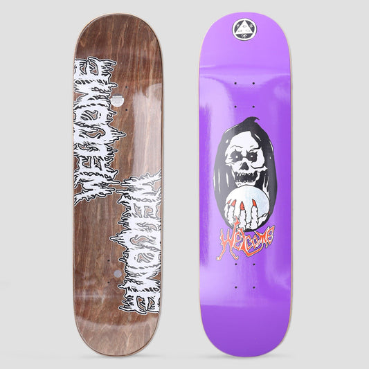 Welcome 8.5 Clairvoyant On Evil Twin Skateboard Deck Purple