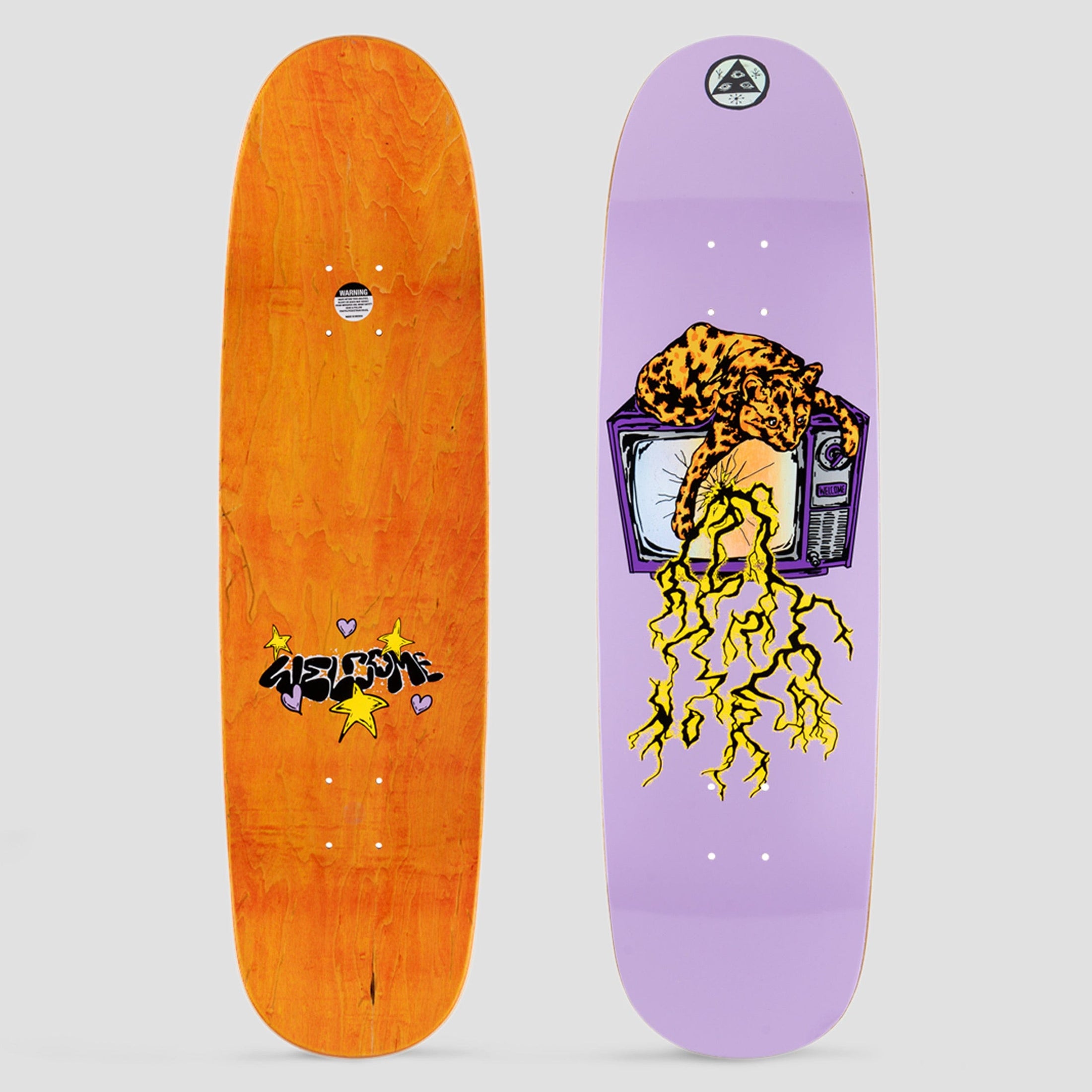 Welcome 8.8 Static Nora Pro Model on Sphynx Skateboard Deck Lavender
