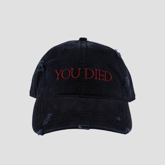Welcome X Dark Souls You Died Distressed Twill Cap Black