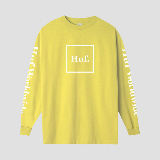 HUF Essentials Domestic Longsleeve T-Shirt Yellow